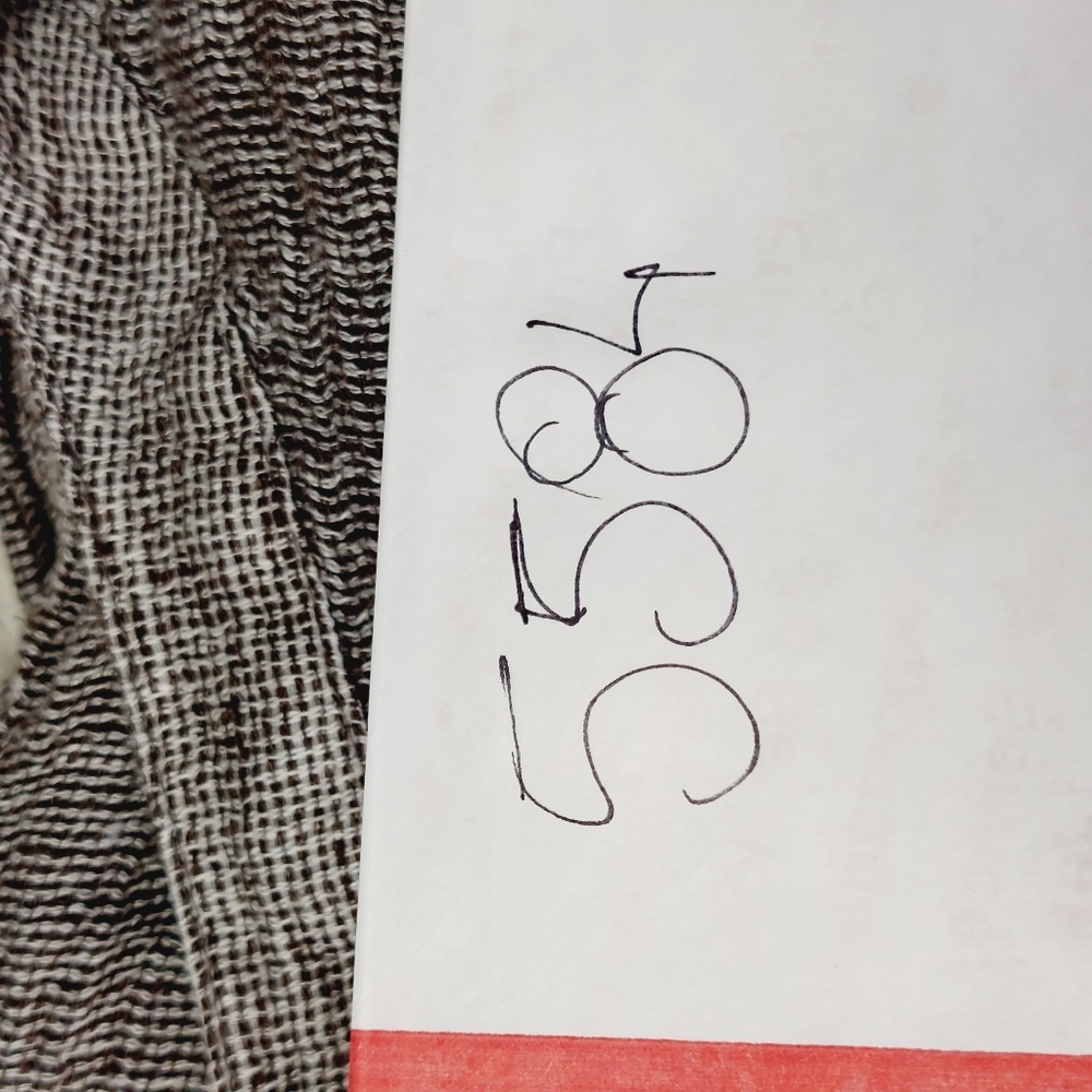 J. Jill Linen Brown and White Woven Sheer Popover V-Neck 3/4 Sleeve Blouse P5584 - Picture 7 of 7